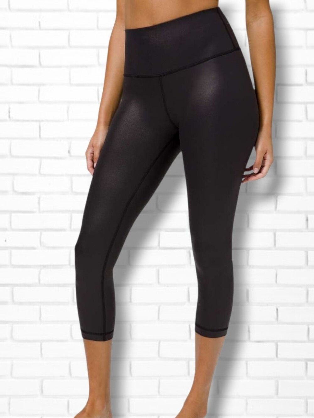 Lululemon Wunder Under High-Rise Crop 23" Foil *Full-On Luxtreme Size 6